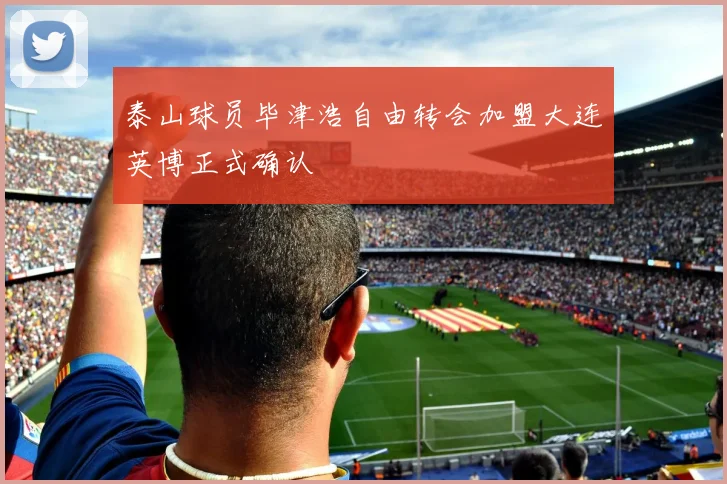 泰山球员毕津浩自由转会加盟大连英博正式确认